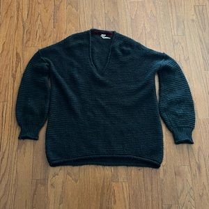 Free People Small Oversized V Neck Sweater